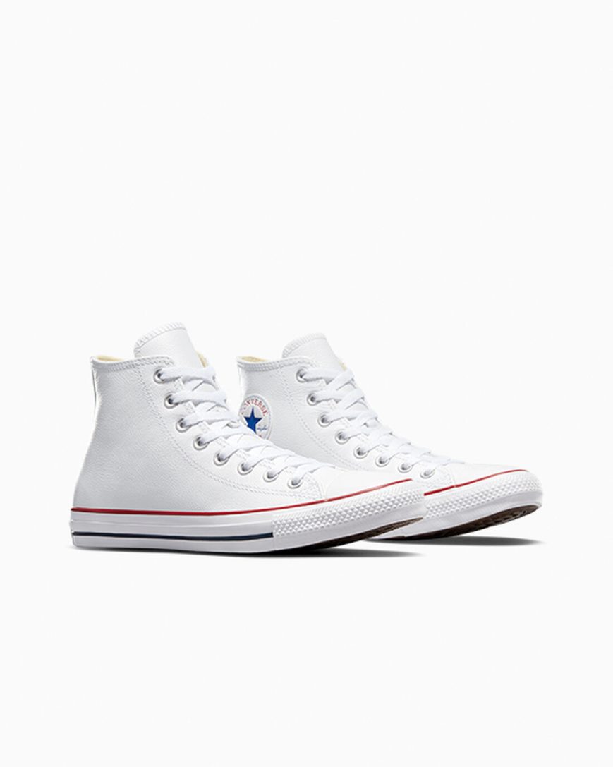 Women's Converse Chuck Taylor All Star Leather High Top Shoes White | AU E1059B